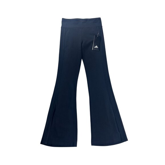 Adidas Vented Leggins Flare Legs Pants Girls Size XS (6/6X) Black NEW - Picture 7 of 13